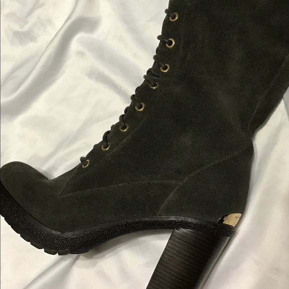 Michael Kors Shoes Michael Kors Kim Suede Olive Green Boots Poshmark